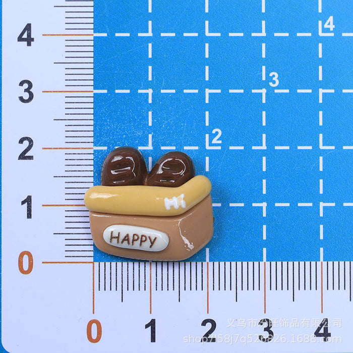 Wholesale Cute Expression Burger Food Toy Cream Glue DIY Resin Accessories Car Sticker Fan Sticker Mobile Phone Case