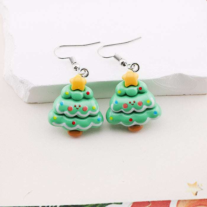 Wholesale Cute Cartoon Christmas Resin Earrings JDC-ES-Dagou001