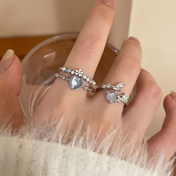 Wholesale Open mouth ring, light luxury, niche design, index finger ring, temperament adjustable ring