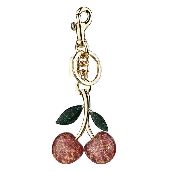 Wholesale crystal cherry key chain jewelry cute bag buckle pendant car key chain