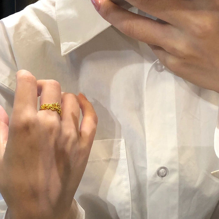 Wholesale Crown ring female  zircon adjustable  finger ring