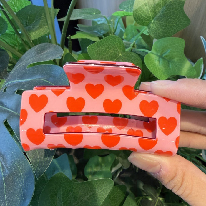 Wholesale Love Heart Acrylic Hair Clip – Sweet Ponytail Gripper MOQ≥2