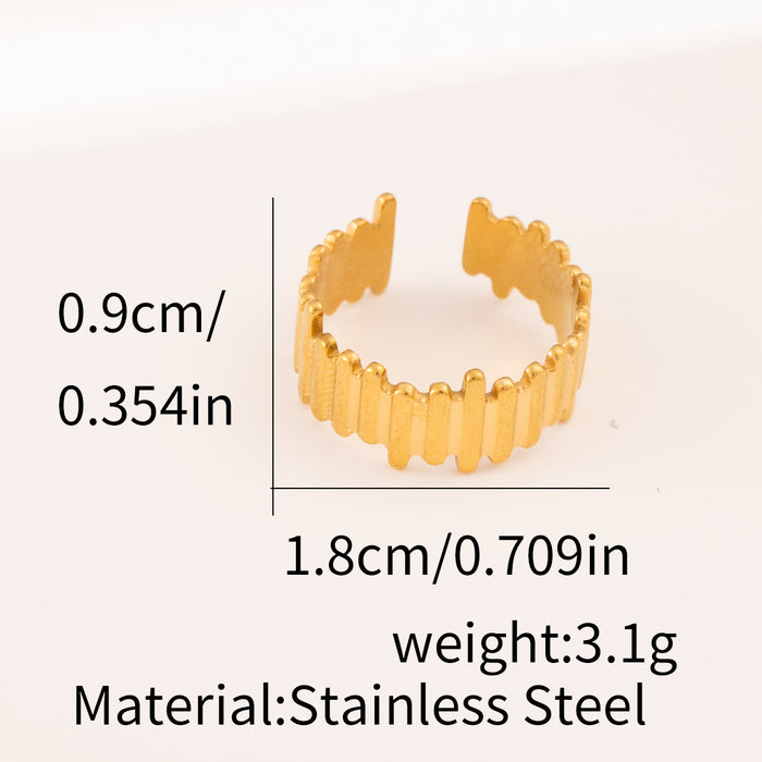 Wholesale A luxurious geometric stainless steel ring