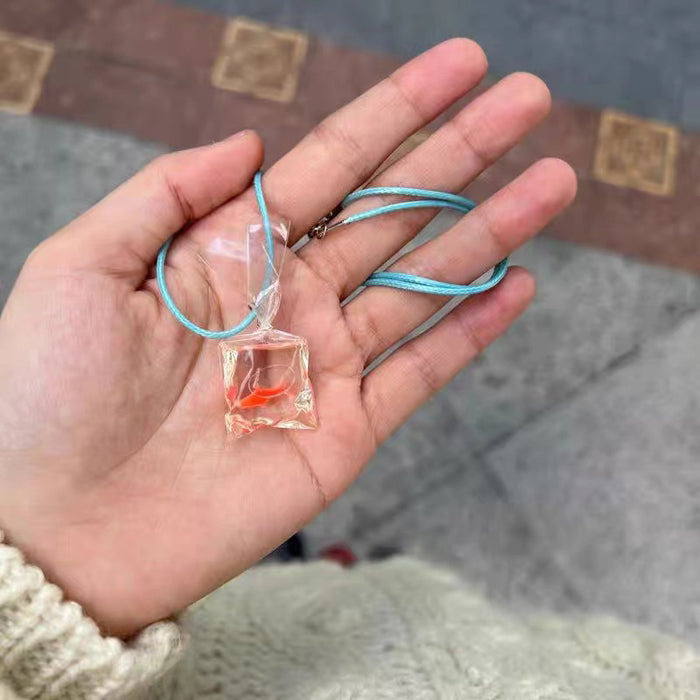Wholesale goldfish necklace  simulation goldfish pendant simple clavicle chain