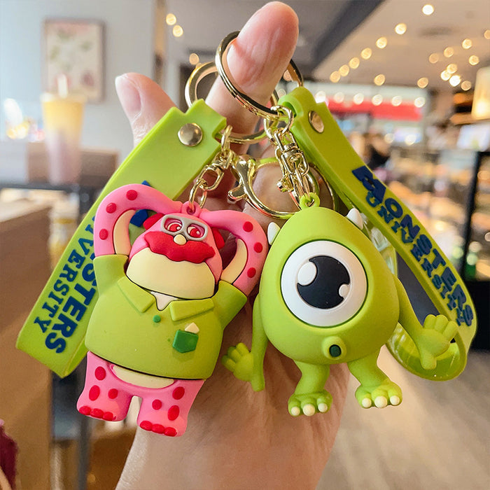 Wholesale Cute cartoon big-eyed character PVC keychains