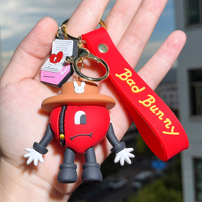 Wholesale Silicone Cartoon Doll Keychain JDC-KC-QiChao061