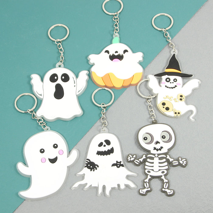 Wholesale Halloween Bat Ghost Silicone Keychain JDC-KC-ShengH008