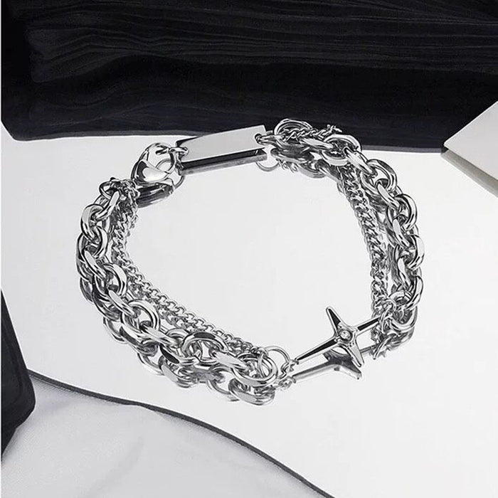 Wholesale Men's necklace, men's niche design, high street chain accessories, sweater chain, women's trendy brand