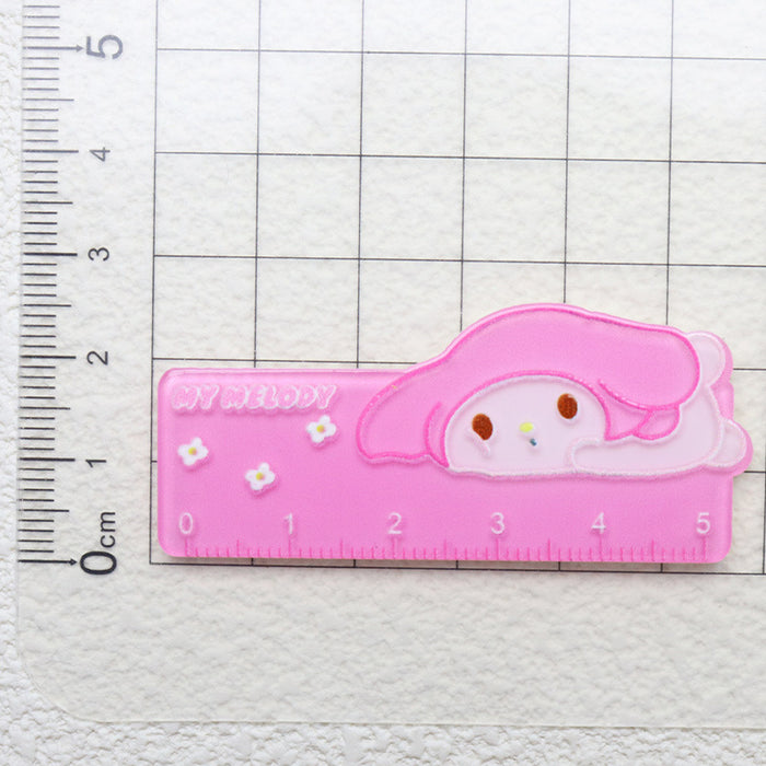 Wholesale 5PCS Cartoon Small Ruler Acrylic Diy Decorative Patch Accessories JDC-FK-YaoL016