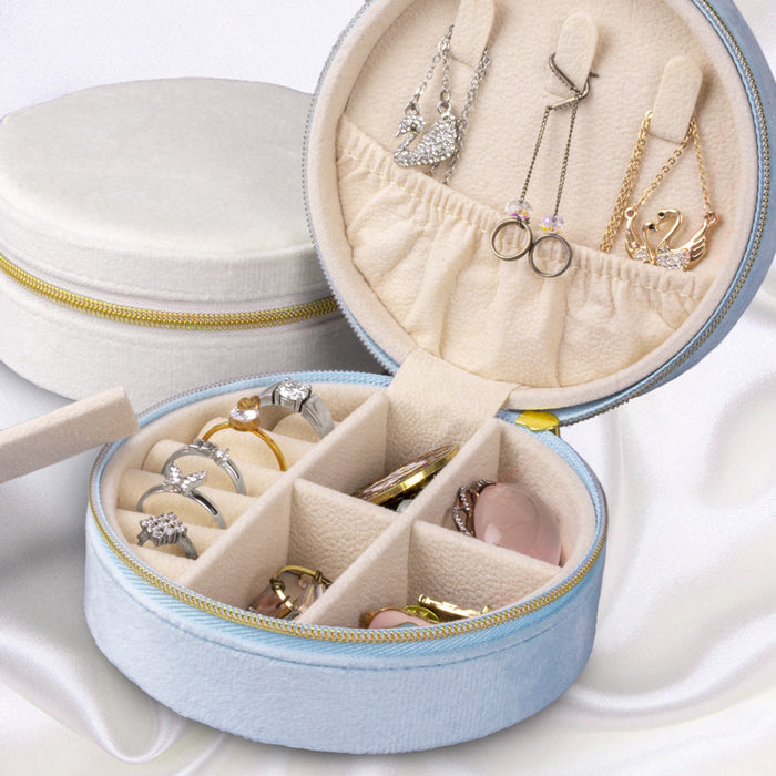 Wholesale Simple Mini Jewelry Storage Box Travel Portable Jewelry Box Small Ring Bag Ornament Box JDC-SB-ZX002