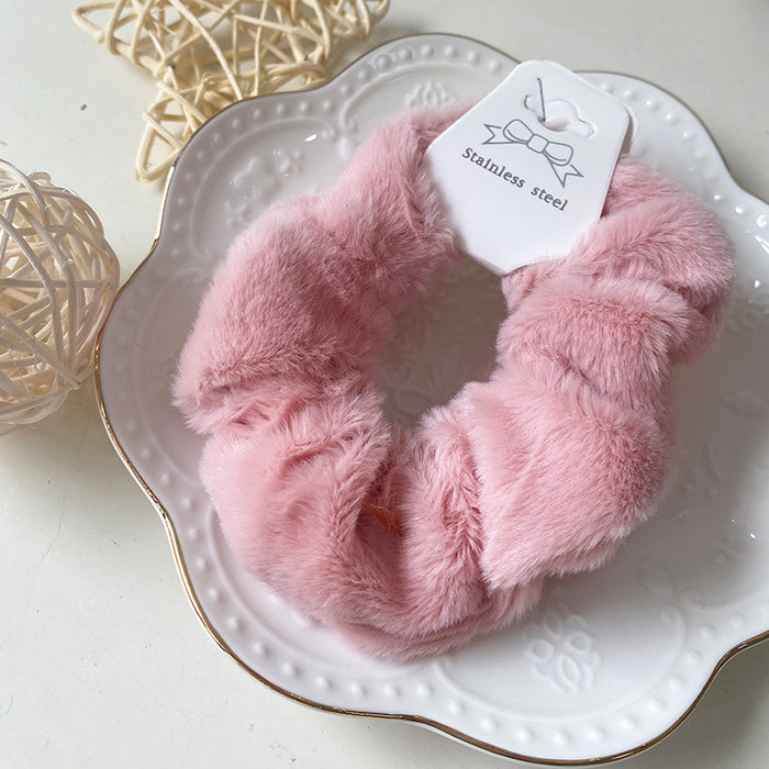 Wholesale Korean Autumn and Winter Cute Imitation Rabbit Velvet Hair Scrunchies