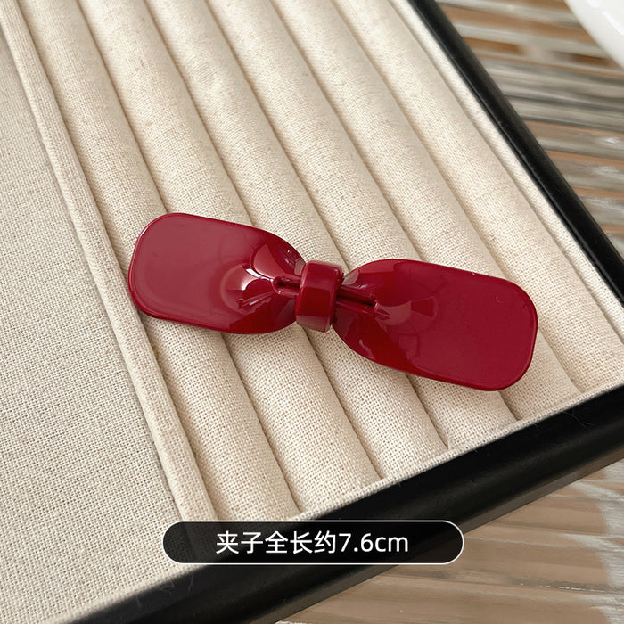 Wholesale Bow hair clip, duckbill clip, acetate bangs clip, side clip, hair clip, broken hair clip, niche hair accessory