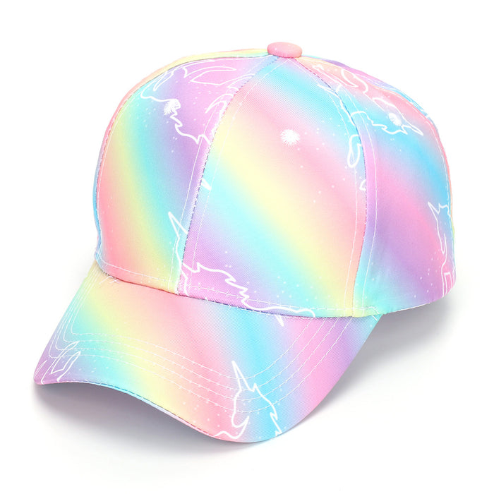 Wholesale Children' s colorful tie-dye baseball cap outdoor sun hat