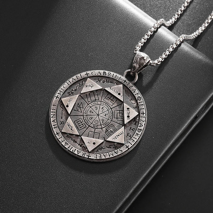 Wholesale Men Necklaces Seven Angel Magic Circle Round