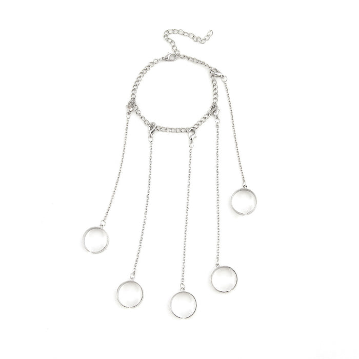 Wholesale Fashionable punk style creative finger linked bracelet ring detachable accessory
