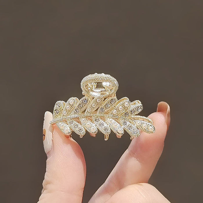 Wholesale Pearl small size shark clip gold-plated head clip female top clip headdress