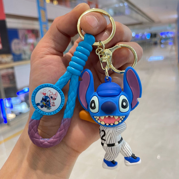 Wholesale Cartoon sports keychain cute doll car bag keychain circle small gift wholesale