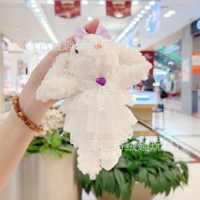 Wholesale Lace Skirt Rabbit Plush Toy Doll Bag Accessory Keychain Claw