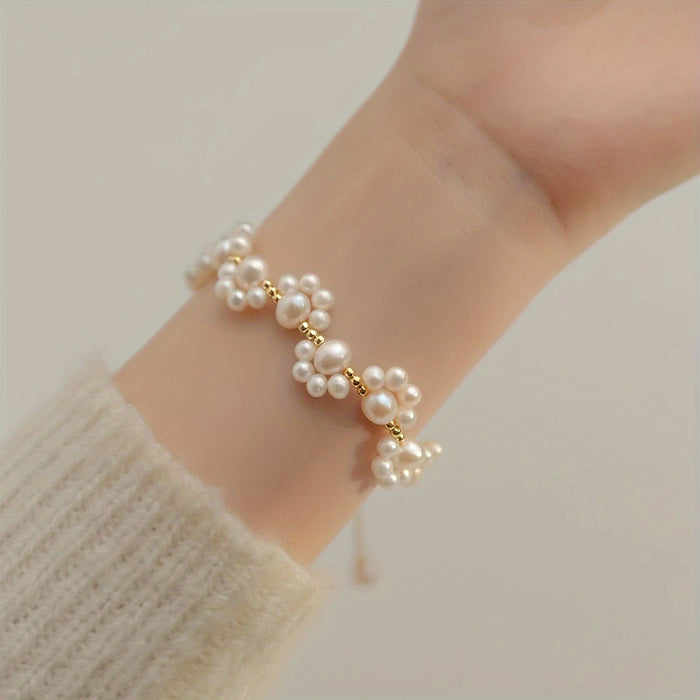 Wholesale Sweet Delicate Imitation Pearl Cat's Paw Bracelet JDC-BT-DX003