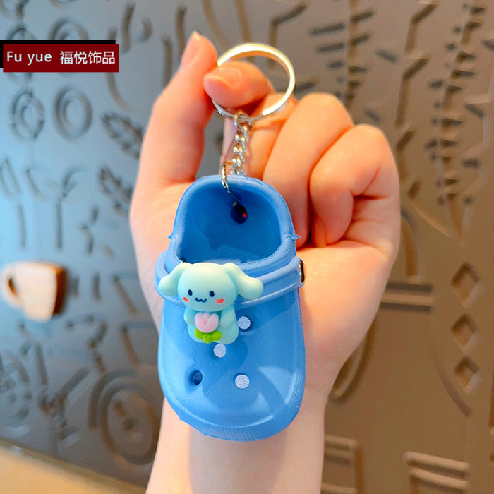 Wholesale Cartoon Mini Slippers Croc Keychain Keychain JDC-KC-FuYue001