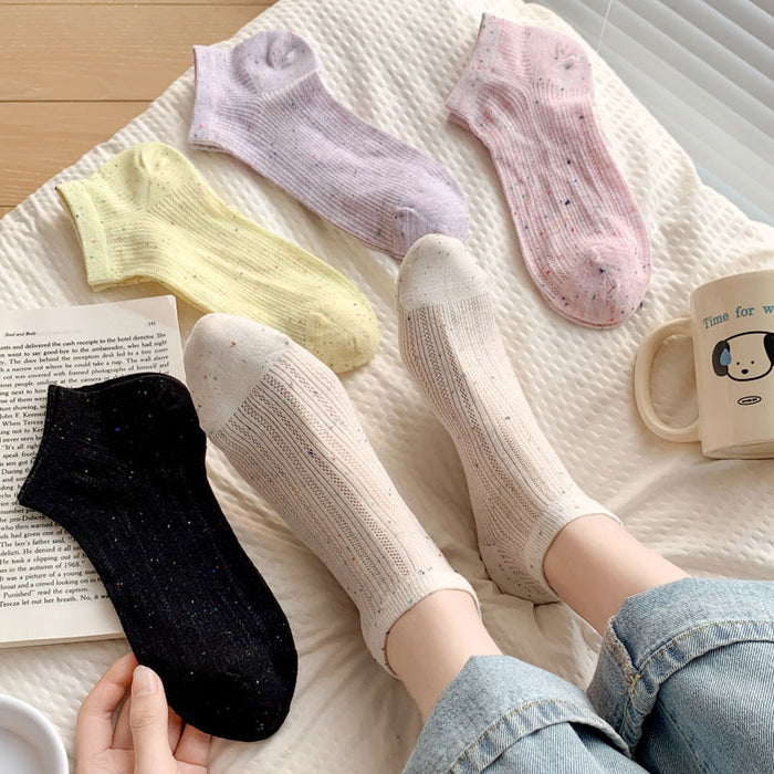 Wholesale Socks, sweat absorbing mesh, thin boat socks, boneless dot yarn, invisible socks, cotton