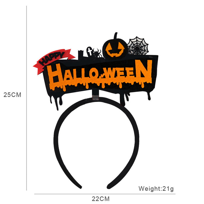 Wholesale Headband With  Bat And Pumpkin Decor Chic Party Prop Hair Accessory