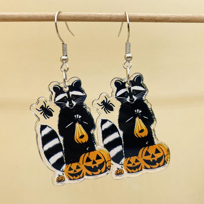 Wholesale  earrings black cat pumpkin horror skull fun earrings Christmas
