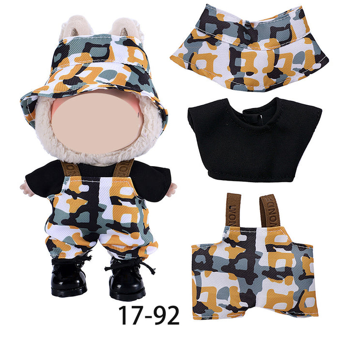 Wholesale Only Clothes Character Pattern Overalls Set doll clothes