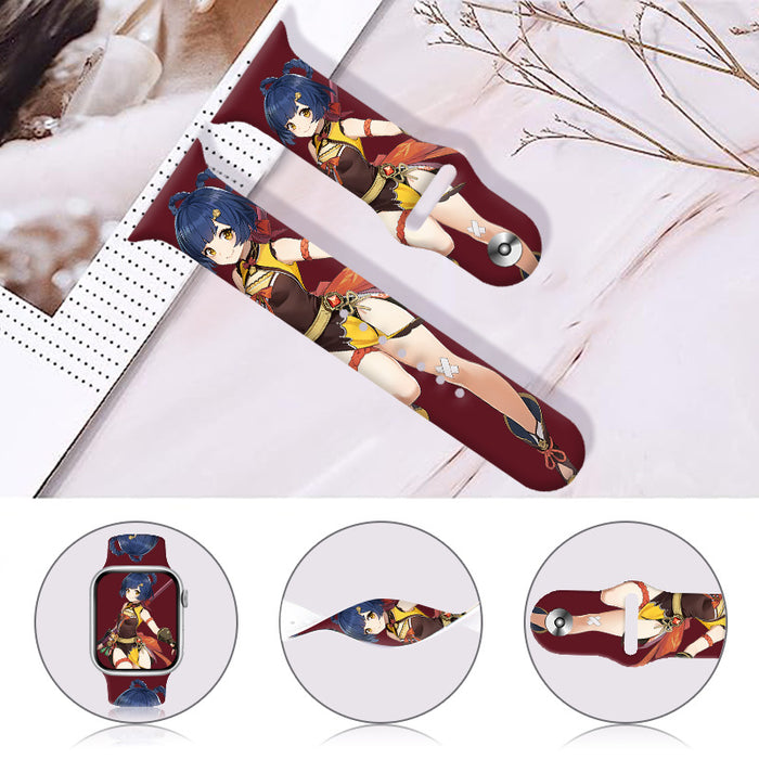 Wholesale Printed Silicone Watch Strap Wrist Strap JDC-WD-NuoQi054