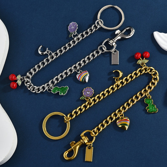 Wholesale Trendy Butterfly Bag Pendant Chain Metal Fashion Accessory