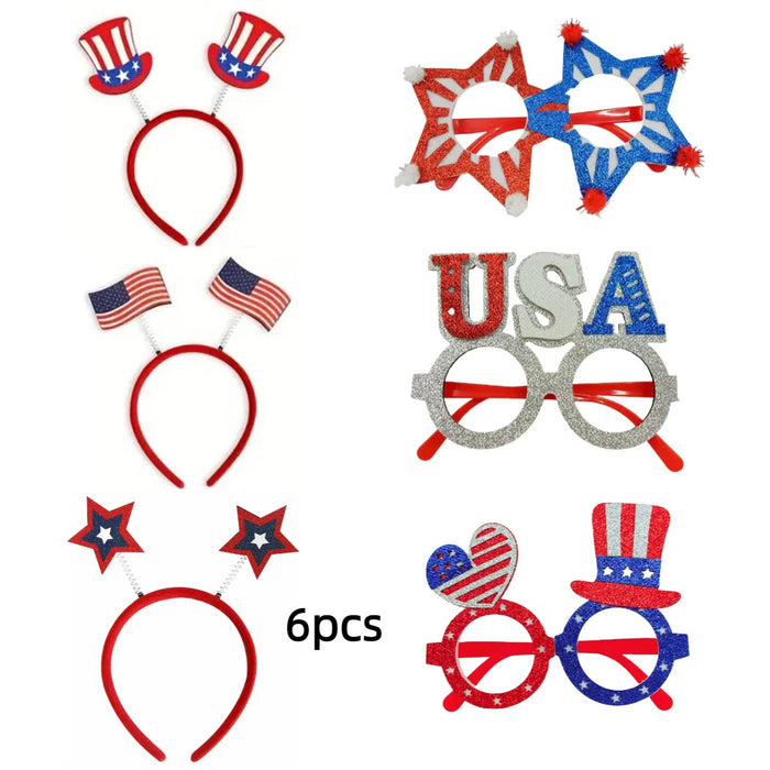 Wholesale Set, Independence Day headband, glasses, National Day parade performance props