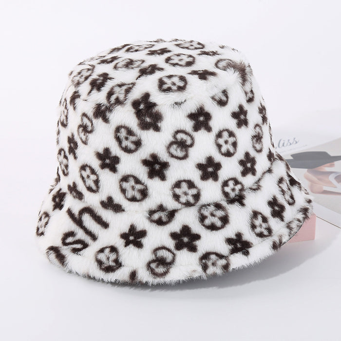 Wholesale Autumn and Winter Plush Warm Printed Fisherman Hat JDC-HT-ShunY001