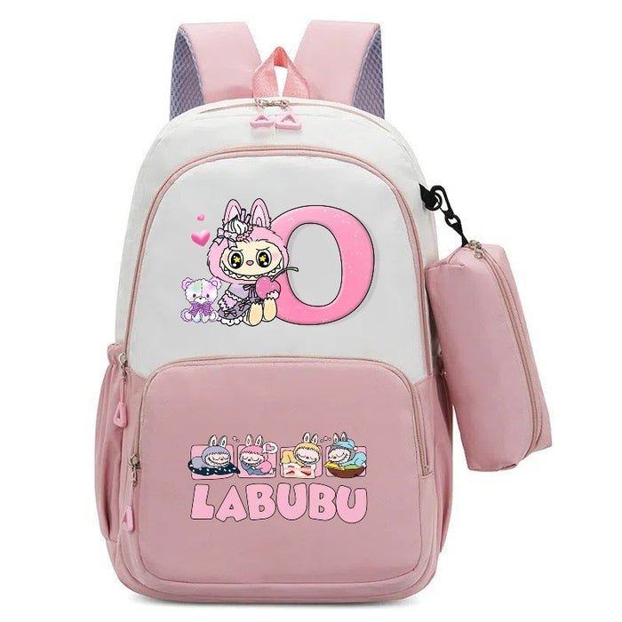 Wholesale cartoon print two-piece backpack set for primary and secondary school students