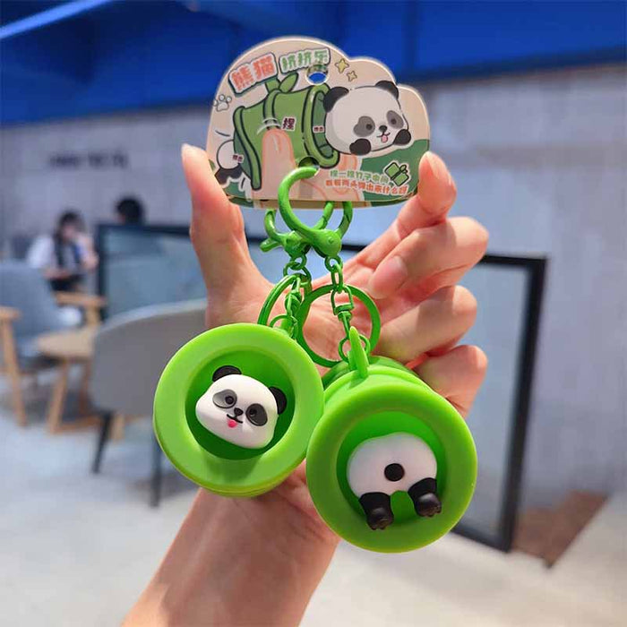 Wholesale Hugging bamboo panda, squeezing and relaxing toy, keychain, couple pendant