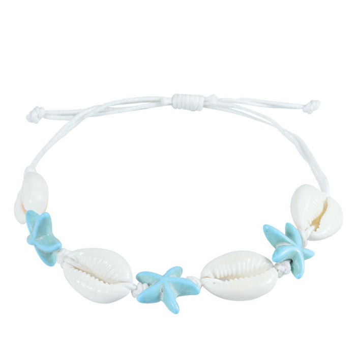 Wholesale summer starfish shell turquoise turtle ocean bracelet