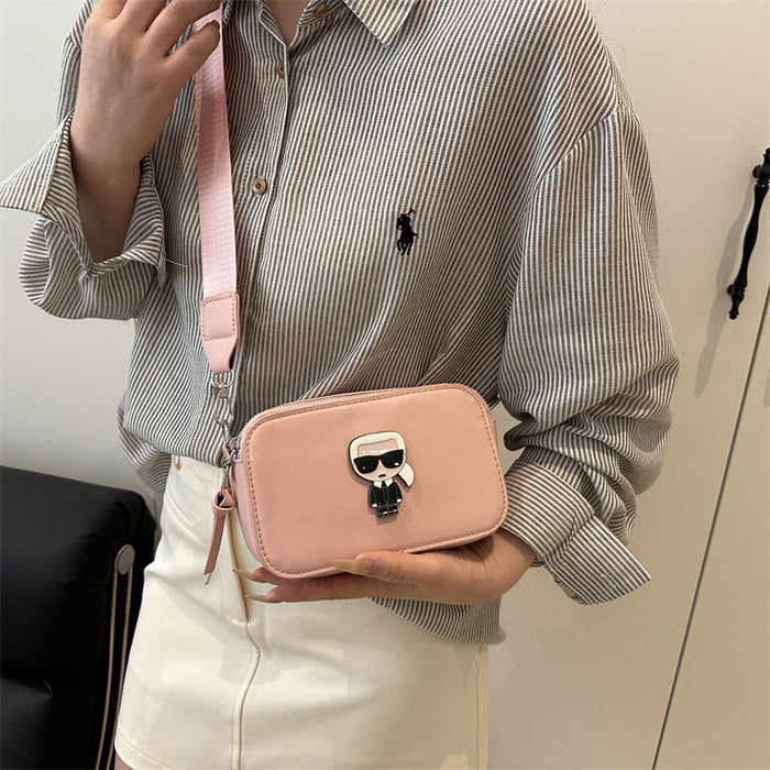 Wholesale Black PU Small Square Bag Street Fashion Crossbody Shoulder Bag