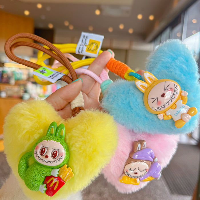 Wholesale Cute Small Schoolbag Pendant High Color Value Creative Coin Purse Niche Plush Keychain