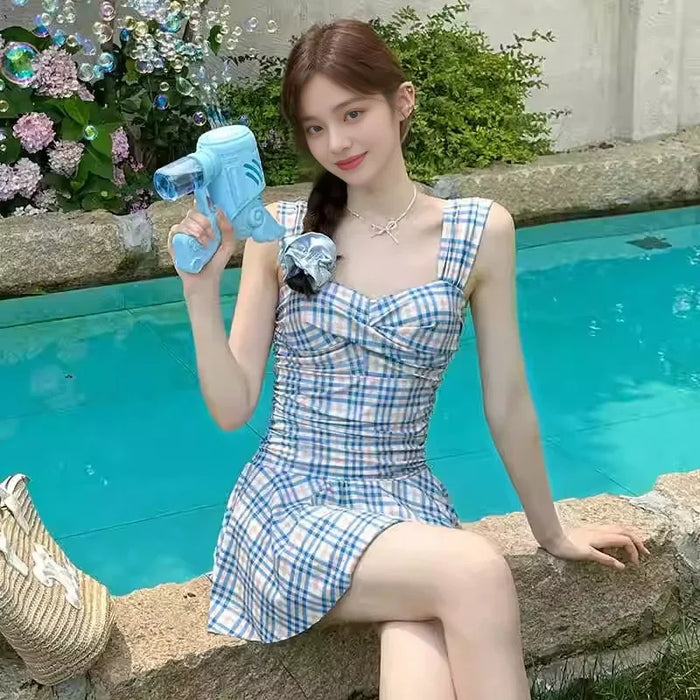 Wholesale Swimsuit one-piece skirt style hot spring swimsuit vacation