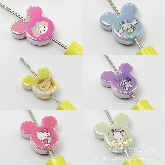 Wholesale 200PCS Electroplated Resin Cartoon Beads JDC-BDS-MingXuan005