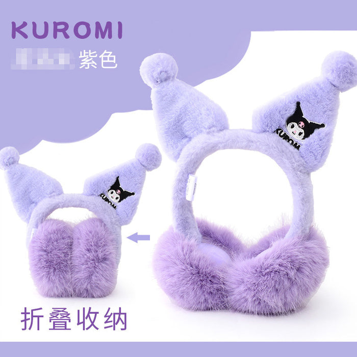 Wholesale Cute cartoon children' s earmuffs  winter warm plush folding warm earmuffs foldable earmuffs