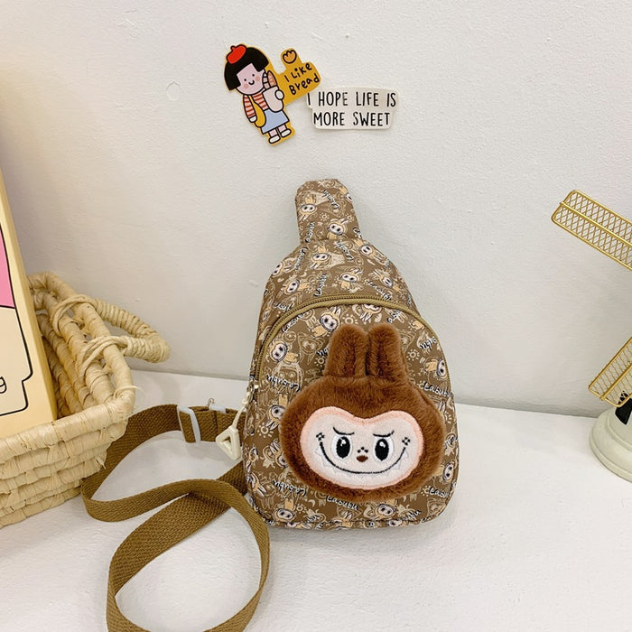 Wholesale children's chest bag cute plush shoulder bag cartoon doll lightweight crossbody bag