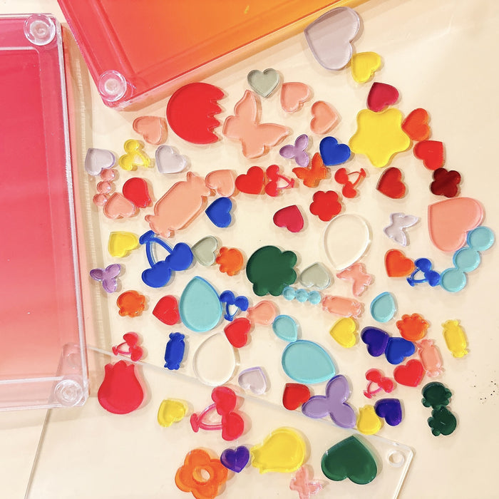Wholesale Color gradient shake acrylic notebook A7 A5