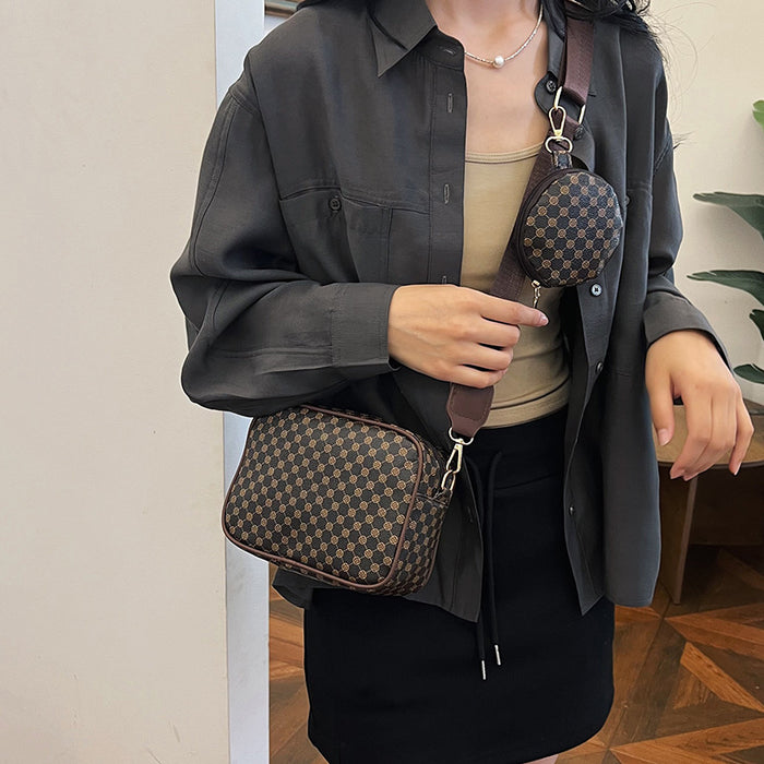 Wholesale PU Print Small Square Bag for Women Casual Shoulder Bag