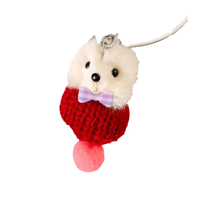 Wholesale  Fox key chain pendant plush contrast color cartoon  key chain pendant