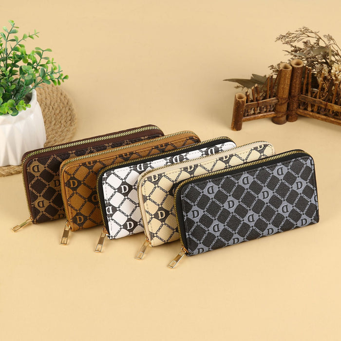 Wholesale Urban Casual PU Leather Long Wallet with Card Slots and Phone Pocket MOQ≥3