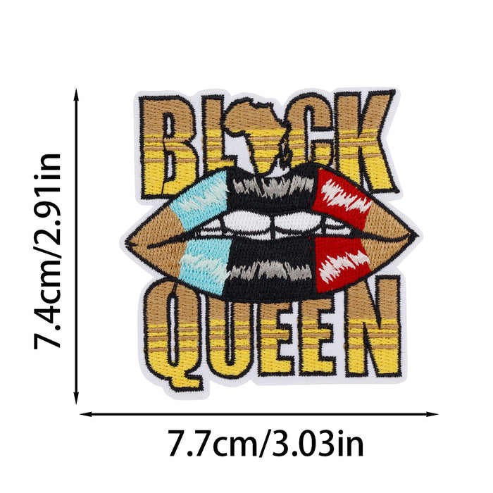 Wholesale Black Girl Embroidered Cloth DIY Patches