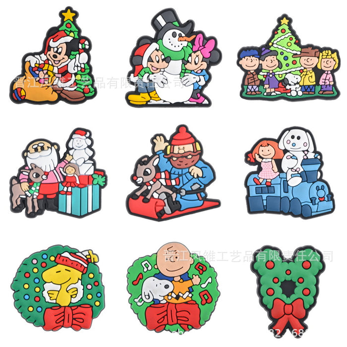 Wholesale 50pcs Christmas Shoes Charms  soft rubber shoes accessories decoration