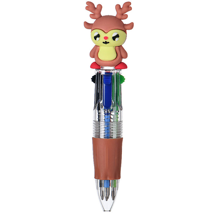 Wholesale Four-color ballpoint pen cute cartoon multi-color pen