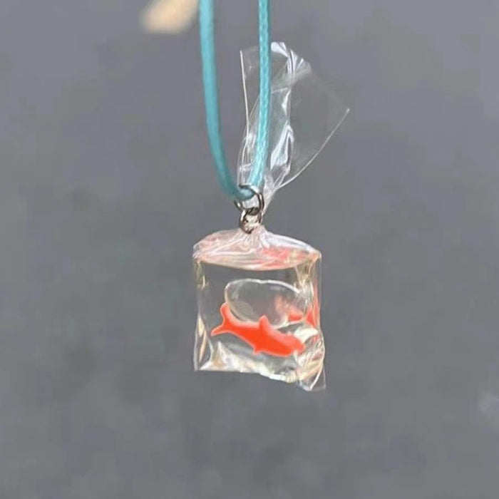 Wholesale goldfish necklace  simulation goldfish pendant simple clavicle chain