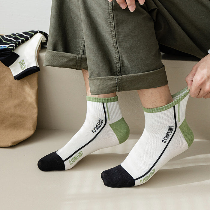 Wholesale Socks, thin boat socks, striped casual sports, low cut embroidery